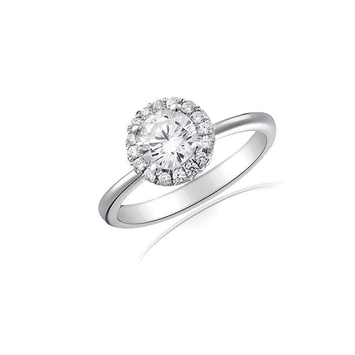 Diamond Halo Engagement Ring by Ron Rosen at Regard Jewelry in Austin Texas - Regard Jewelry