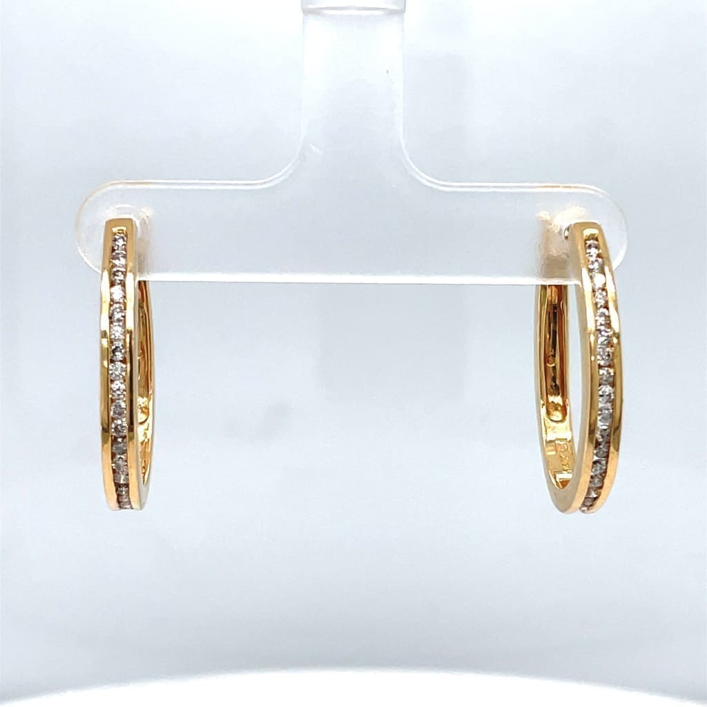 Diamond Hoop Earrings with .40 CTTW of Diamonds at Regard Jewelry in Austin, Texas - Regard Jewelry