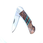 Load image into Gallery viewer, Double Sided Malachi Spalted Beech 3&quot; Linerlock Knife - Regard Jewelry
