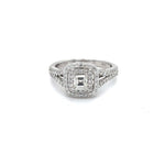 Load image into Gallery viewer, Double Square Halo Ring with Step Cut Square Center Diamond at Regard Jewelry in Austin, Texas - Regard Jewelry
