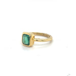 Load image into Gallery viewer, Estate Emerald Set in 14k Yellow Gold Bezel Ring at Regard Jewelry in Austin, Texas - Regard Jewelry
