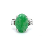 Jade Set in White Gold With Diamonds at Regard Jewelry in Austin, Texas - Regard Jewelry