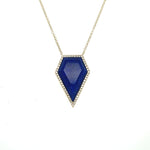 Lapis Shield Pendant with Accent Diamonds at Regard Jewelry in Austin, Texas. - Regard Jewelry