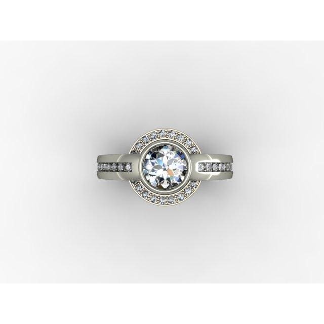 Modern Engagement Ring with Spinning Halo by Regard Jewelry in Austin, Texas - Regard Jewelry