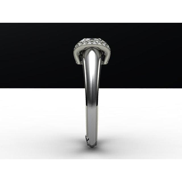 Modern Shoulder Channel Engagement Ring by Regard Jewelry in Austin, Texas - Regard Jewelry