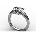 Modern Shoulder Channel Engagement Ring by Regard Jewelry in Austin, Texas - Regard Jewelry