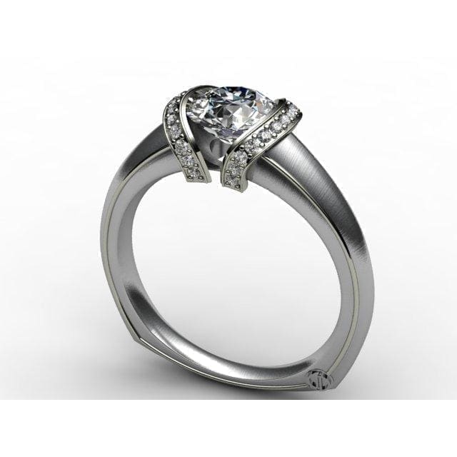 Modern Shoulder Channel Engagement Ring by Regard Jewelry in Austin, Texas - Regard Jewelry