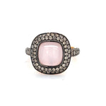 Load image into Gallery viewer, MOTHER OF PEARL RING WITH .95 CTTW ACCENT DIAMONDS SET IN 18 KARAT ROSE GOLD RING AT REGARD JEWELRY - Regard Jewelry
