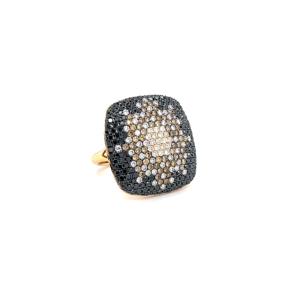 Multi-Colored Diamond Cluster Ring at Regard Jewelry in Austin, Texas - Regard Jewelry