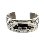 Native American Sterling Silver and Inlay Cuff Bracelet at Regard Jewelry in Austin, Texas - Regard Jewelry