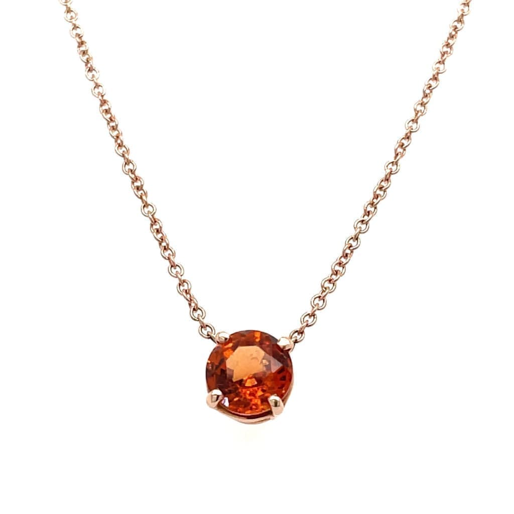 Regard Jewelry Orange Citrine set in 14k Rose Gold Pendant