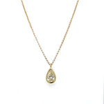 Pear Shape Diamond Bezel Set in Yellow Gold at Regard Jewelry in Austin, Texas - Regard Jewelry