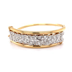 Platinum & 14K Retro .90tcw Diamond Bias Bracelet 20.5g at Regard jewelry in Austin, Texas - Regard Jewelry