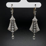Platinum Art Deco Revival Briolette Diamond Earrings at Regard Jewelry in Austin, Texas - Regard Jewelry