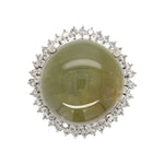Platinum, Cats Eye Chrysoberyl and Diamond Ring at Regard Jewelry in Austin, Texas - Regard Jewelry
