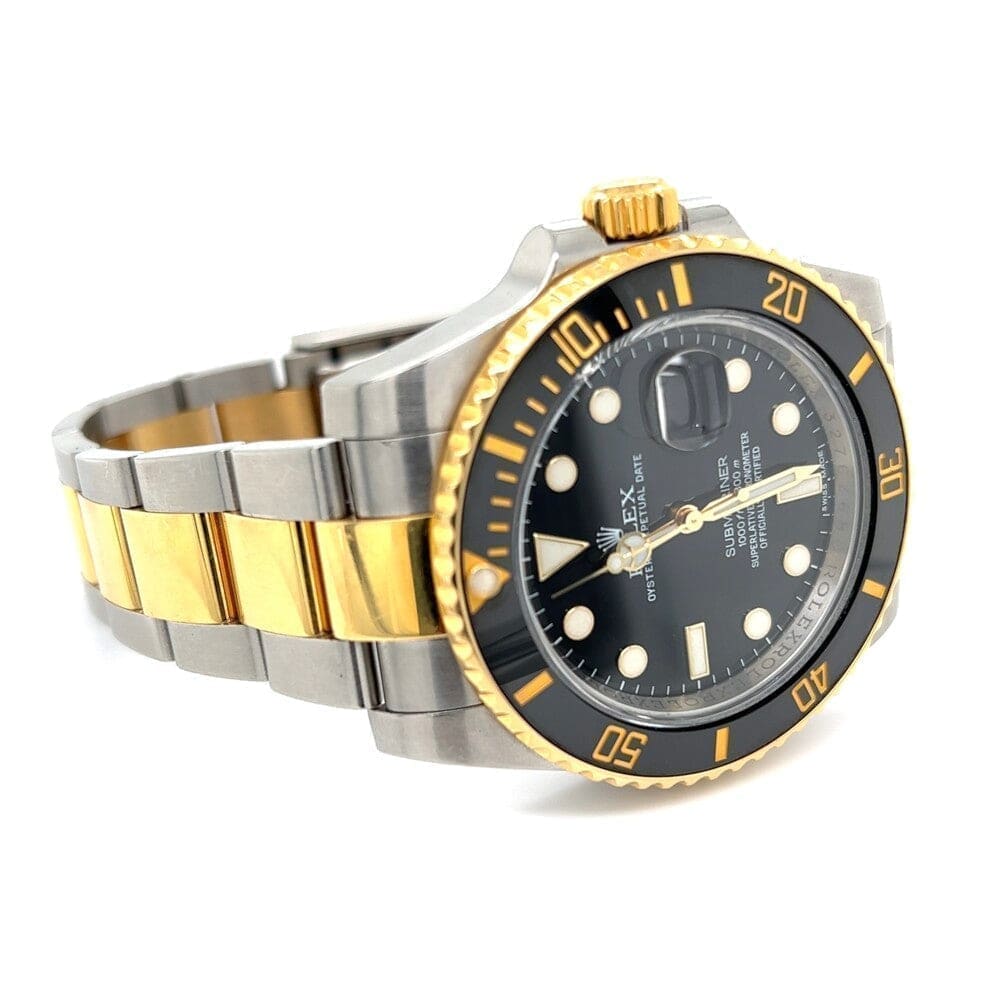 Rolex 2tone Submariner 18k & Steel Black Ceramic 40mm Watch at Regard Jewelry in Austin, Texas - Regard Jewelry