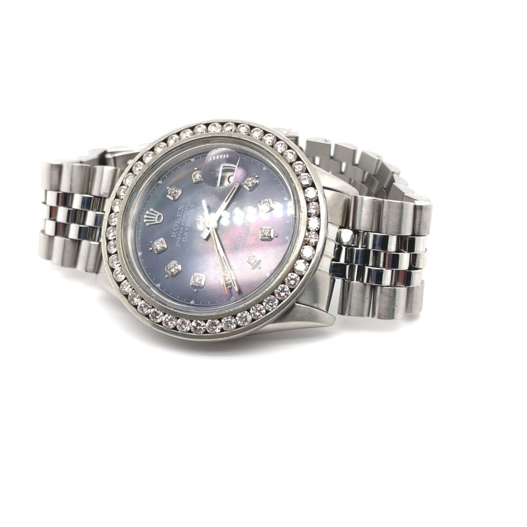 ROLEX DATEJUST 36 MM WITH AFTERMARKET DIAMOND BEZEL AT REGARD JEWELRY IN AUSTIN, TEXAS - Regard Jewelry
