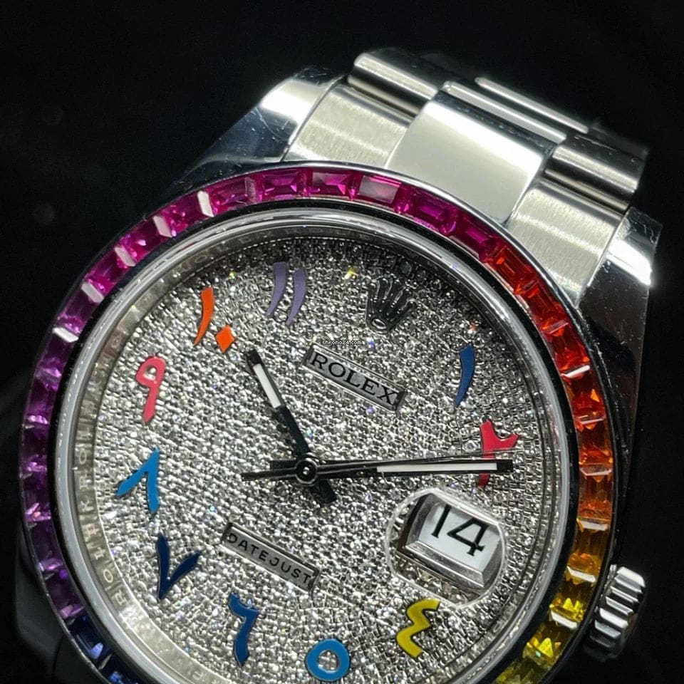 Rolex Oyster Perpetual DateJust in Rainbow at Regard Jewelry in Austin, Texas - Regard Jewelry