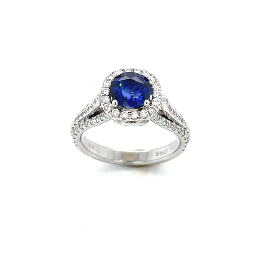 Regard Jewelry Sapphire and Diamond Halo Ring at Regard