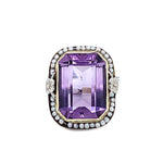 SEED PEARL AMETHYST RING IN 14K WHITE GOLD IN AUSTIN, TX. - Regard Jewelry