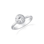 Simple Twist Halo Ring by Ron Rosen at Regard Jewelry in Austin Texas - Regard Jewelry