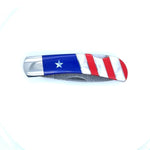 Single Sided Patriotic Collection 3" Damascus Lockback Knife at Regard Jewelry in Austin, Texas - Regard Jewelry