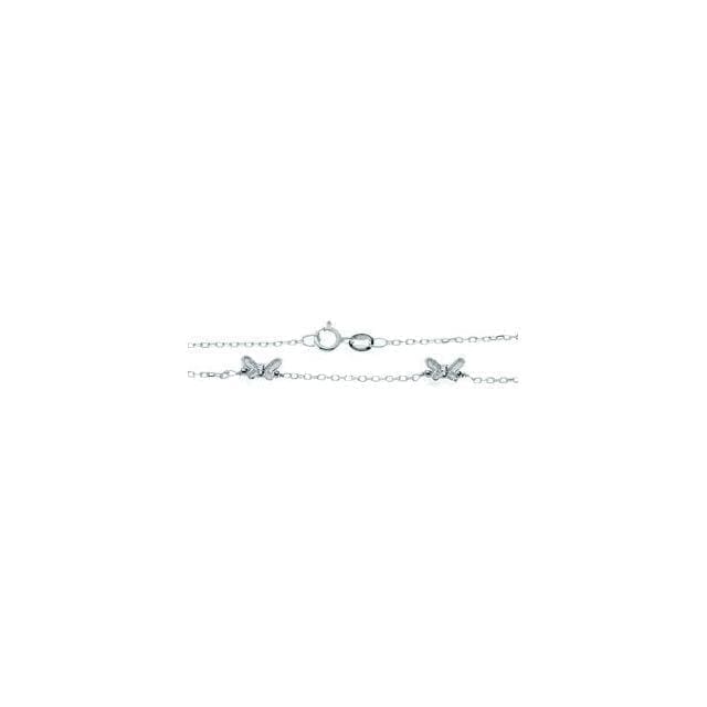 Sterling Silver Butterfly Anklet at Regard Jewelry in Austin, Texas - Regard Jewelry