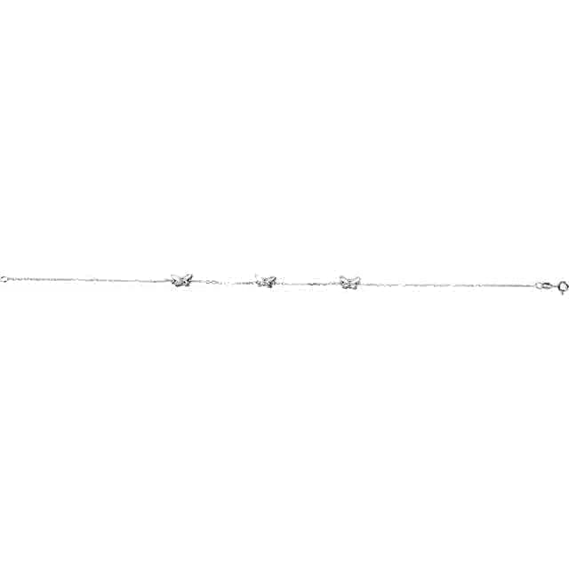 Sterling Silver Butterfly Anklet at Regard Jewelry in Austin, Texas - Regard Jewelry