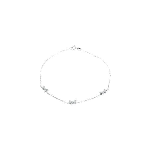 Sterling Silver Butterfly Anklet at Regard Jewelry in Austin, Texas - Regard Jewelry
