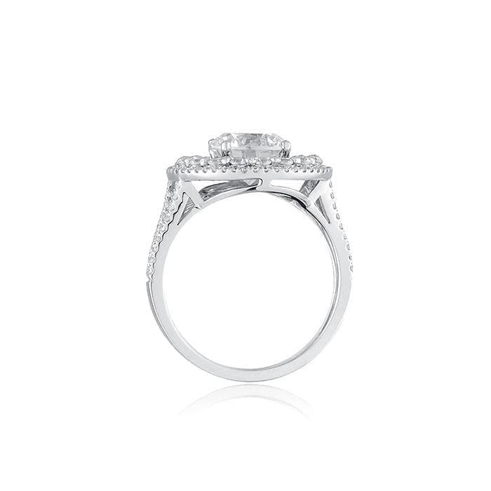 Triple Halo Ring with Split Shank by Ron Rosen at Regard Jewelry in Austin, Texas - Regard Jewelry