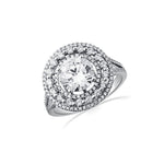 Triple Halo Ring with Split Shank by Ron Rosen at Regard Jewelry in Austin, Texas - Regard Jewelry