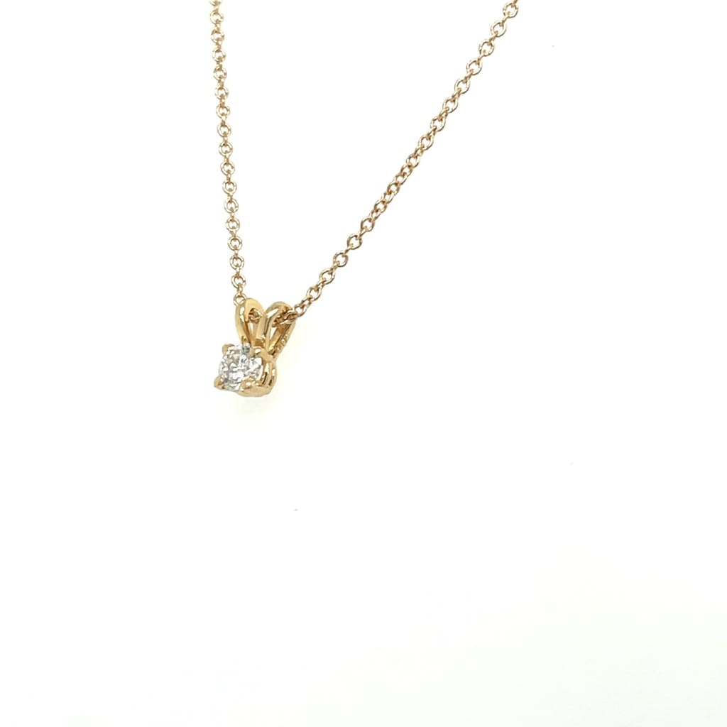 0.20CT Diamond Necklace in 14k Yellow Gold at Regard Jewelry