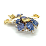 Load image into Gallery viewer, Cartier Sapphire and Diamond Flower Brooch Regard Jewelry Austin Texas
