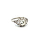 18K WG Art Deco .90ct OEC Diamond & .45tcw OEC Diamond Filigree Ring 3.6g Regard Jewelry Austin Texas