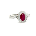 Load image into Gallery viewer, 1.06 CT Ruby and Diamond 14k White Gold Ring at Regard
