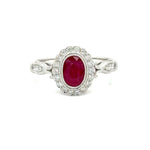 Load image into Gallery viewer, 1.06 CT Ruby and Diamond 14k White Gold Ring at Regard
