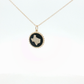 Texas Onyx Charm Necklace in Yellow Gold Regard Jewelry Austin Texas