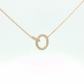 Diamond Interlocking Circle Charm Necklace in Yellow Gold Regard Jewelry Austen Texas