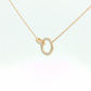 Diamond Interlocking Circle Charm Necklace in Yellow Gold Regard Jewelry Austen Texas