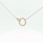 Diamond Interlocking Circle Charm Necklace in Yellow Gold Regard Jewelry Austen Texas