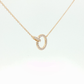 Diamond Interlocking Circle Charm Necklace in Yellow Gold Regard Jewelry Austen Texas