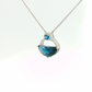 White Gold Blue Topaz Open Circle Pendant Necklace Regard Jewelry Austen Texas