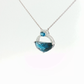 White Gold Blue Topaz Open Circle Pendant Necklace Regard Jewelry Austen Texas