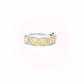 Fancy Intense Yellow Diamond Halo Eternity Ring in White Gold Regard Jewelry Austen Texas