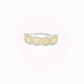 Fancy Intense Yellow Diamond Halo Eternity Ring in White Gold Regard Jewelry Austen Texas