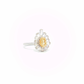 Fancy Vivid Yellow Diamond Floral Halo Engagement Ring in White Gold Regard Jewelry Austen Texas