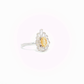 Fancy Vivid Yellow Diamond Floral Halo Engagement Ring in White Gold Regard Jewelry Austen Texas