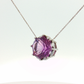 Amethyst Charm Necklace in White Gold Regard Jewelry