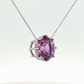 Amethyst Charm Necklace in White Gold Regard Jewelry