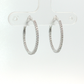 Diamond Hoop Earrings in White Gold Regard Jewelry Austin Texas